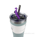 590ml Plastic Lid With Straw Vacuum Cup